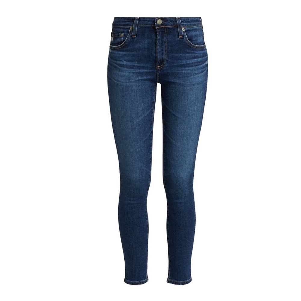 J Brand High Waist Skinny Jeans with distressed Ankles